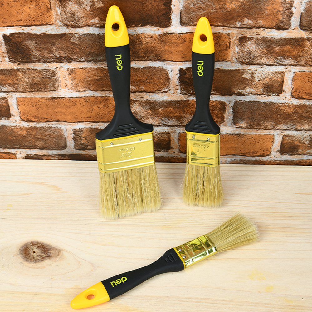 Кисть малярная Deli YS EDL509145, плоская, 3"-75 мм, смешанная щетина - 3