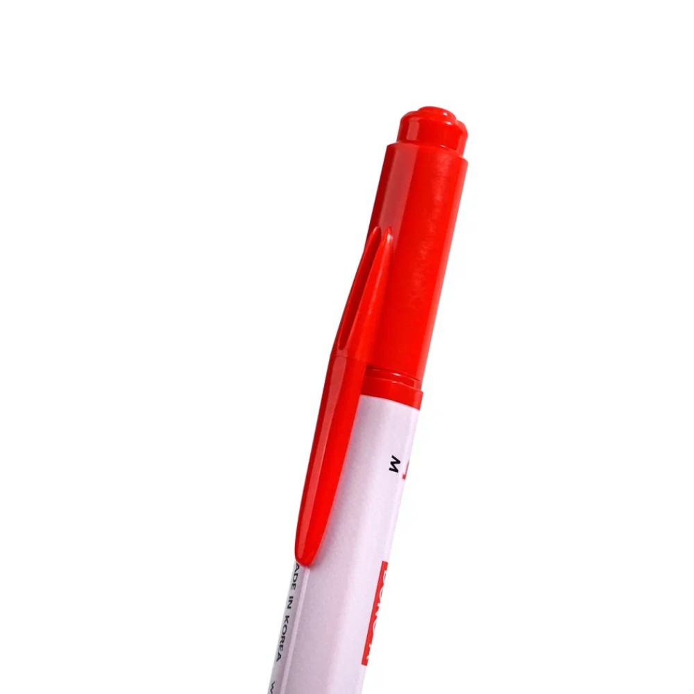 Маркер перманентный "Twin Name Pen", двусторонний, красный - 9