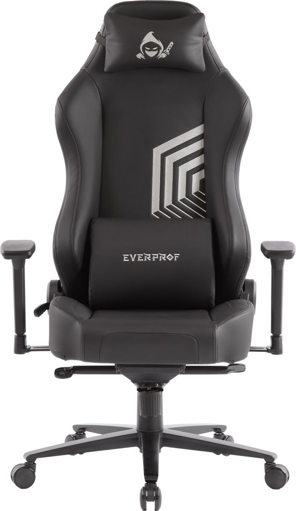Кресло игровое EVERPROF Hanzo экокожа, черный, крестов. металл - 2