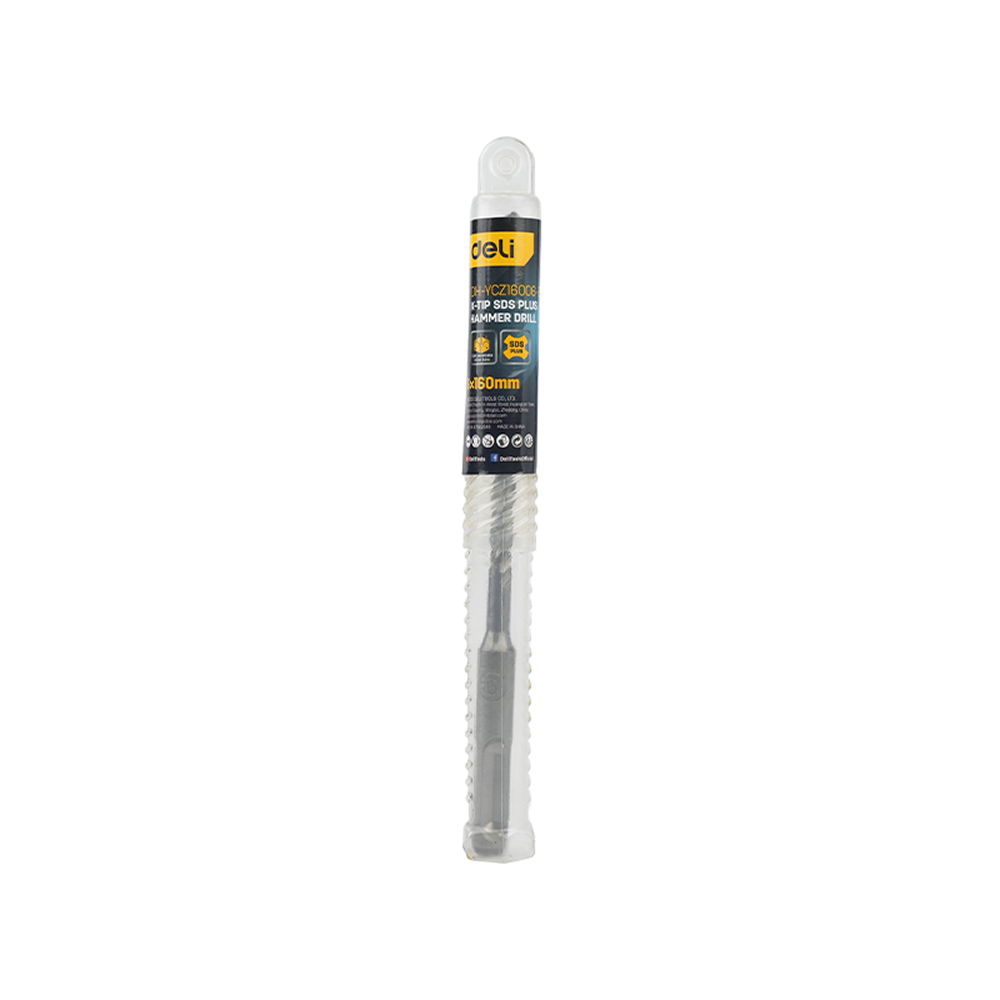 Бур по бетону Deli YS EDH-YCZ16006-E1, 6 x 160 мм, X-Tip, SDS-PLUS - 3