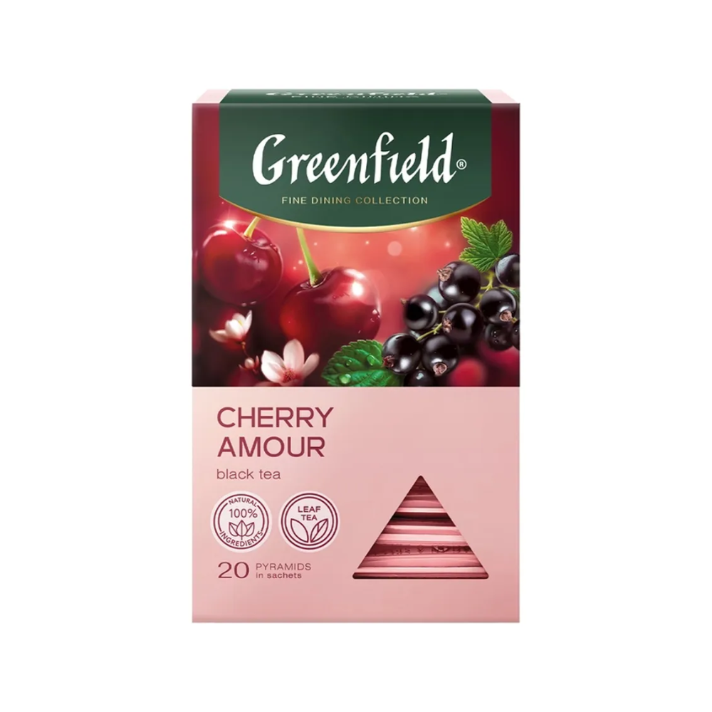 Чай "Greenfield" Cherry Amour, 20 пакетиков x 1.8 г, черный