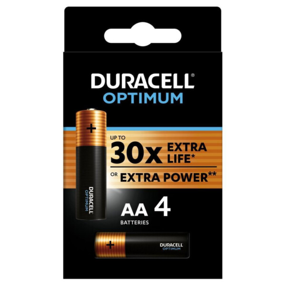 Батарейки алкалиновые DURACELL "Optimum LR06/MX2400 (AA)"