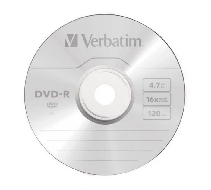 Диск DVD-R 4,7 Гб запис. 16х. Verbatim DataLife