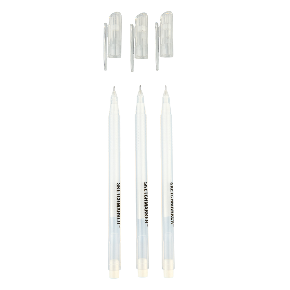 Ручка капиллярная "Sketchmarker", 0.6 мм, 3 шт, белый - 8