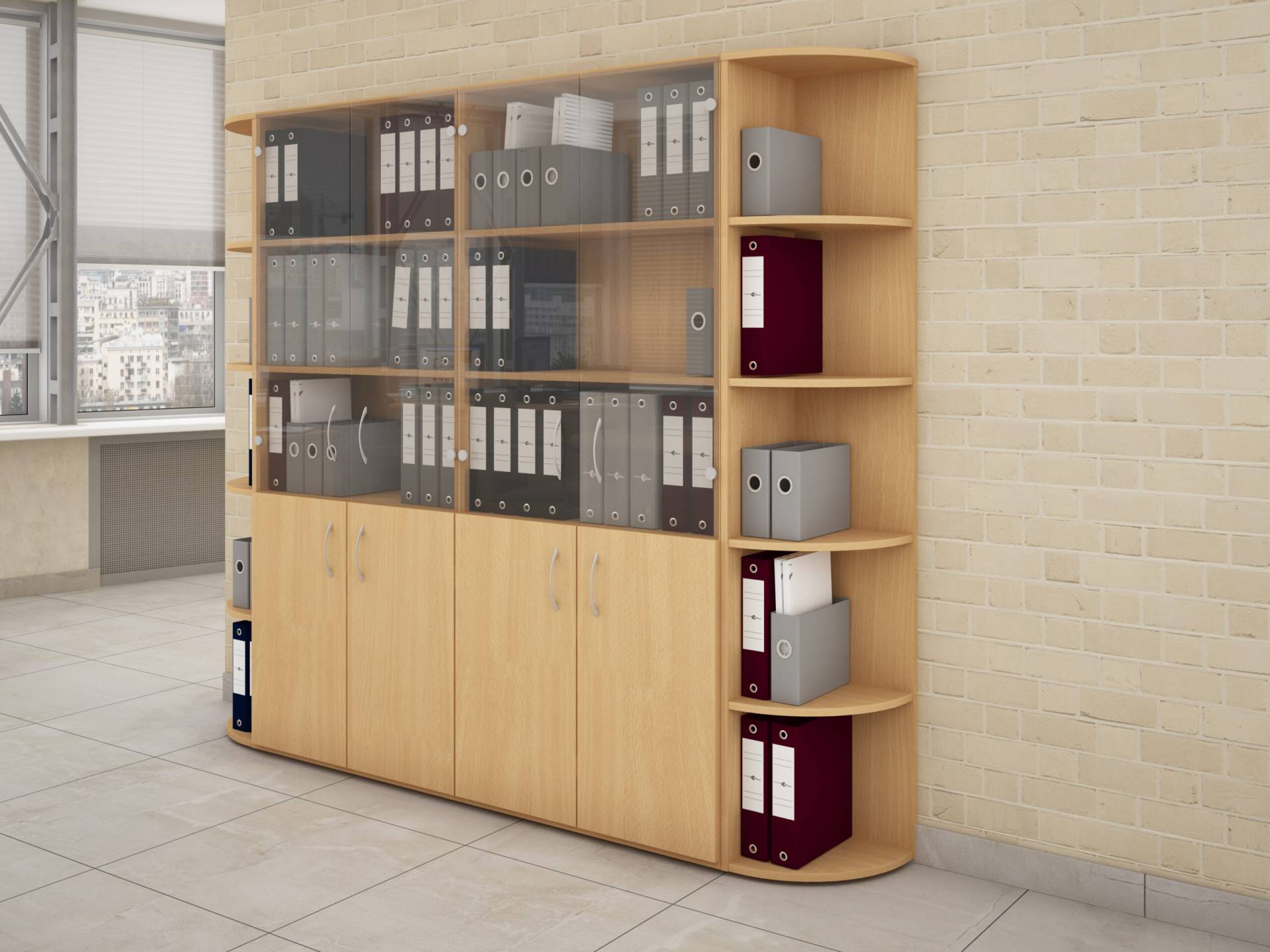 Коллекция Столица стойка прямая С-054, 700х700х1150 мм, дуб сонома - 9