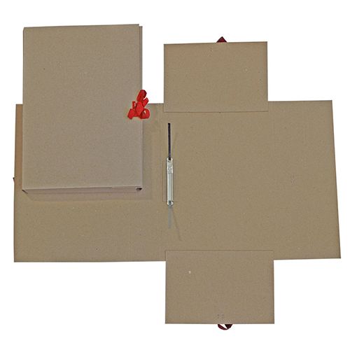 Папка-скоросшиватель с завязками, 50 мм, 4 завязки, крафт - 5