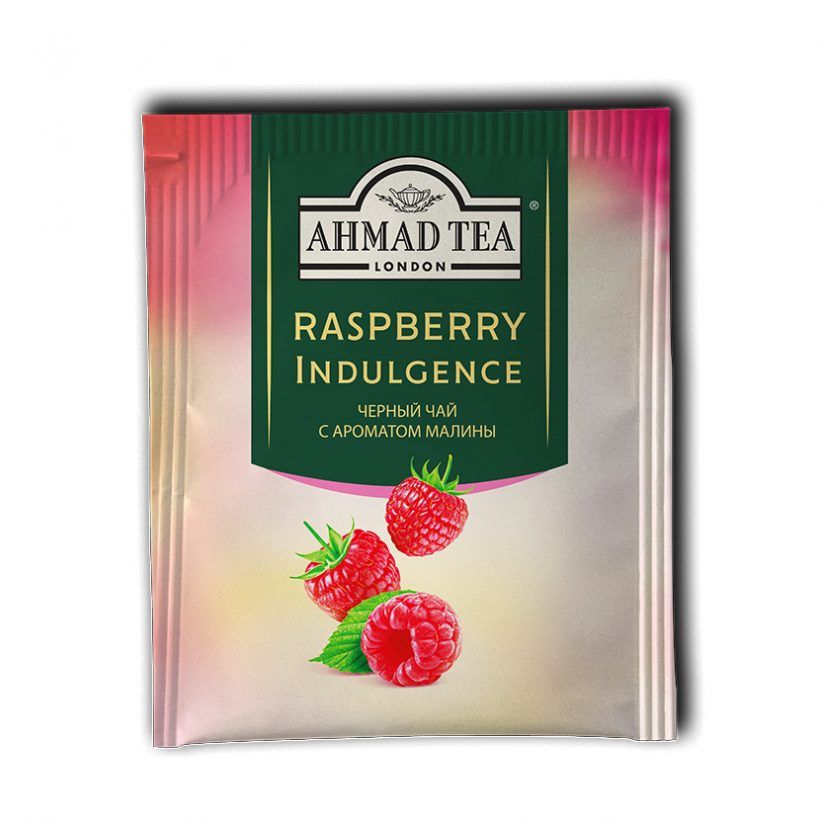 Чай "Ahmad Tea Raspberry Indulgence", 25 пакетиков x1.5 гр, черный, со вкусом и ароматом малины - 3