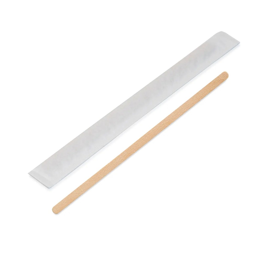 Размешиватель деревянный, 17,8 см, в индивидуальной упаковке, 250 шт/упак