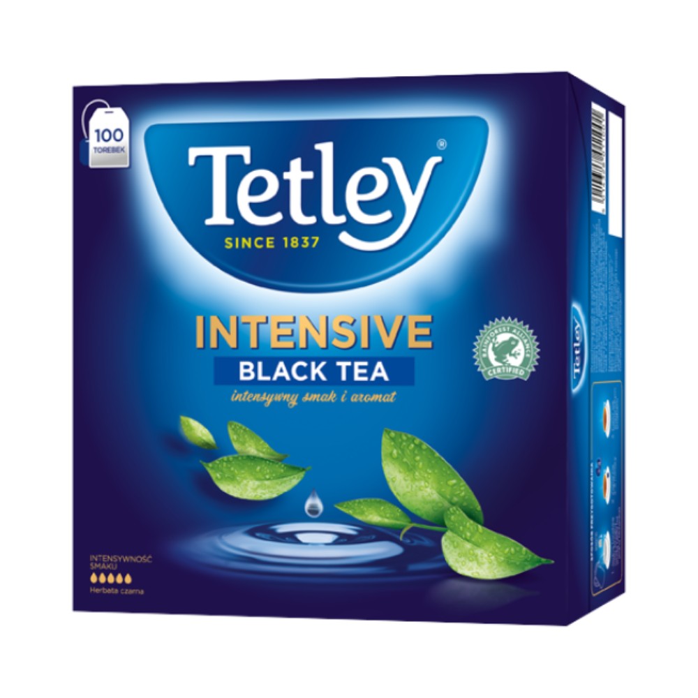 Чай "Tetley" Intensive Black, 100 пакетиков x2 г, черный