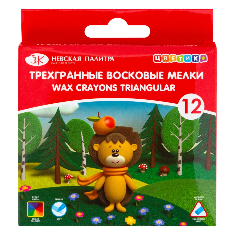 Мелки восковые "Цветик"