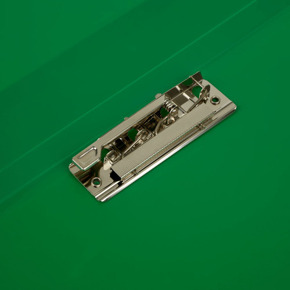 Папка В-611 "Стандарт" с зажимом и карманом, пластик , зеленый - 3