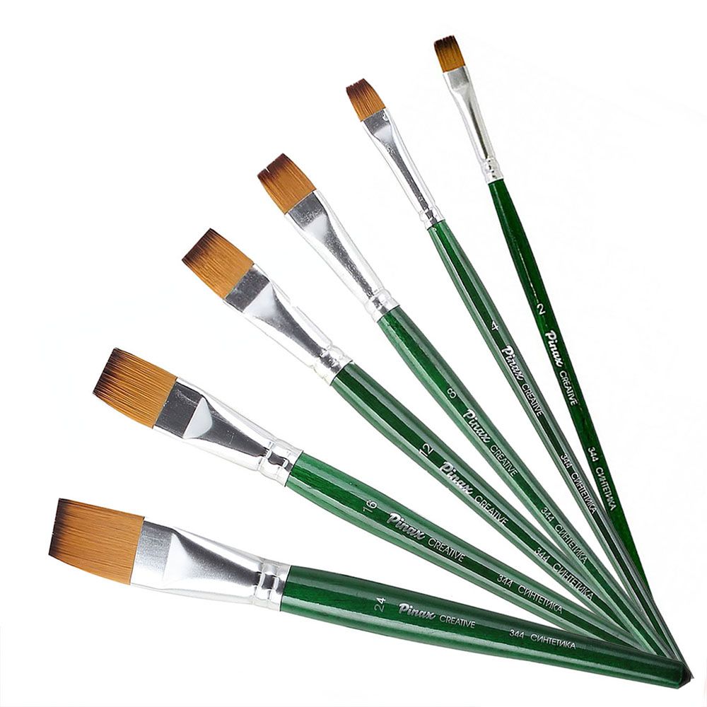 Кисть для рисования "Pinax Creative" синтетика, плоская