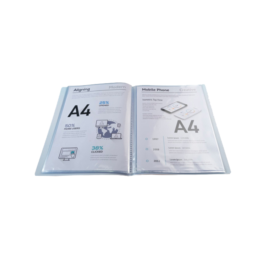 Папка с файлами "Aquarel", 40 карманов, ассорти - 8
