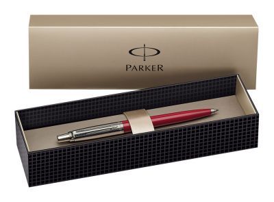 Ручка шариковая автоматическая "Parker Jotter Kensington Red CT", 0.7 мм, красный, серебристый, стерж. синий - 5