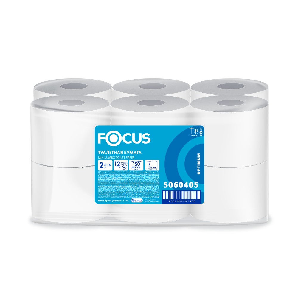Бумага туалетная Focus Optimum, 150 метров
