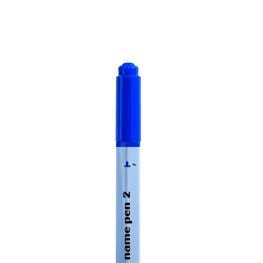 Маркер перманентный "Twin Name Pen", двусторонний, синий - 10