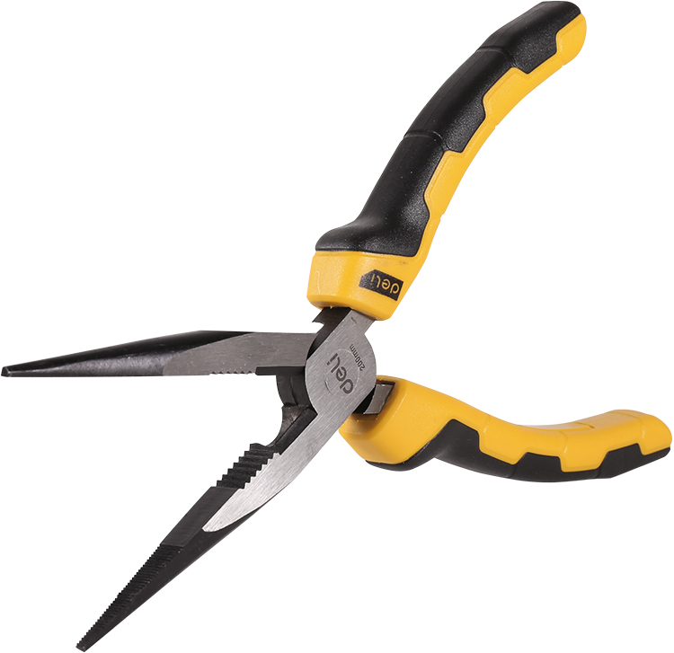 Длинногубцы Deli "EDL2108", 200 мм, желтый, черный - 2
