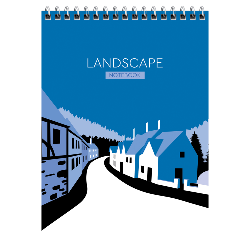 Блокнот "Landscape", А5, 80 листов, клетка, ассорти  - 3
