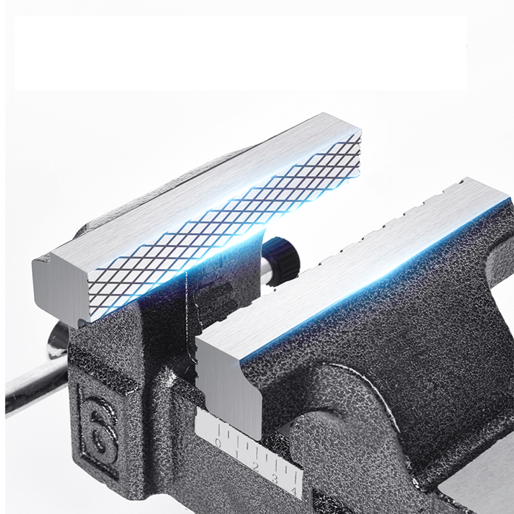 Тиски стальные Deli YS EDL2904Z, поворотные, с наковальней, 4"-100 мм - 5
