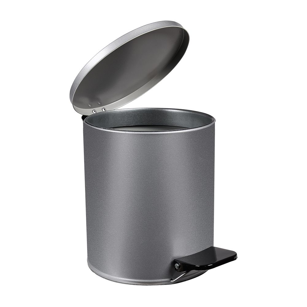 Урна с педалью, 7 л, серая