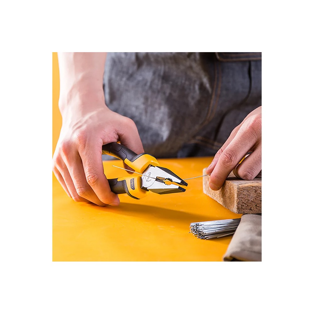 Плоскогубцы Deli YS EDL2007Z, 180 мм., желтый, черный - 4