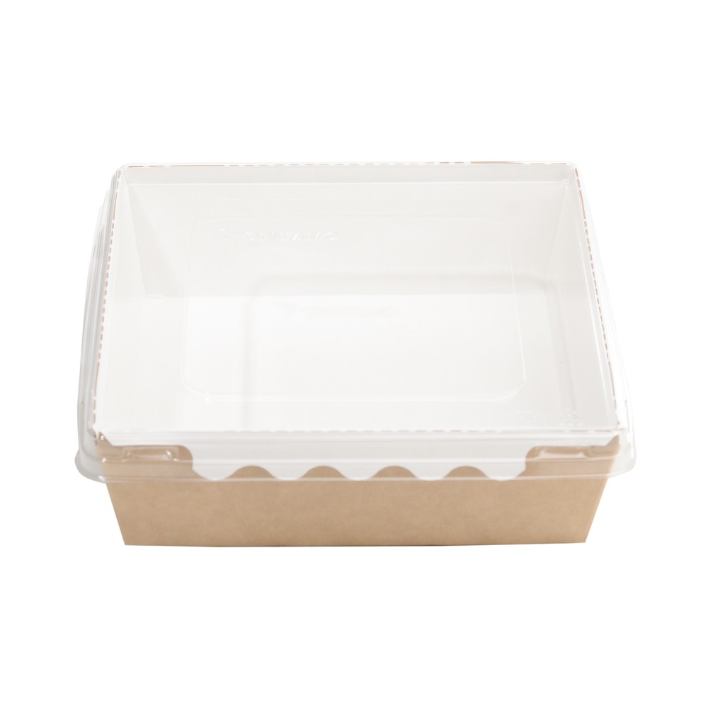 Контейнер бумажный для салата, 900 мл, 200 шт/упак, крафт - 2