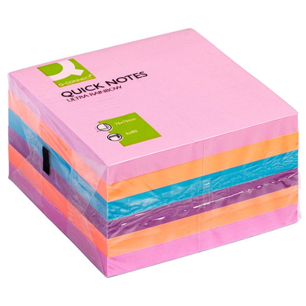  Бумага для заметок "Q-Connect", 80 листов x 6