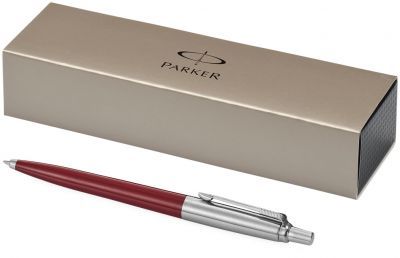 Ручка шариковая автоматическая "Parker Jotter Kensington Red CT", 0.7 мм, красный, серебристый, стерж. синий - 4