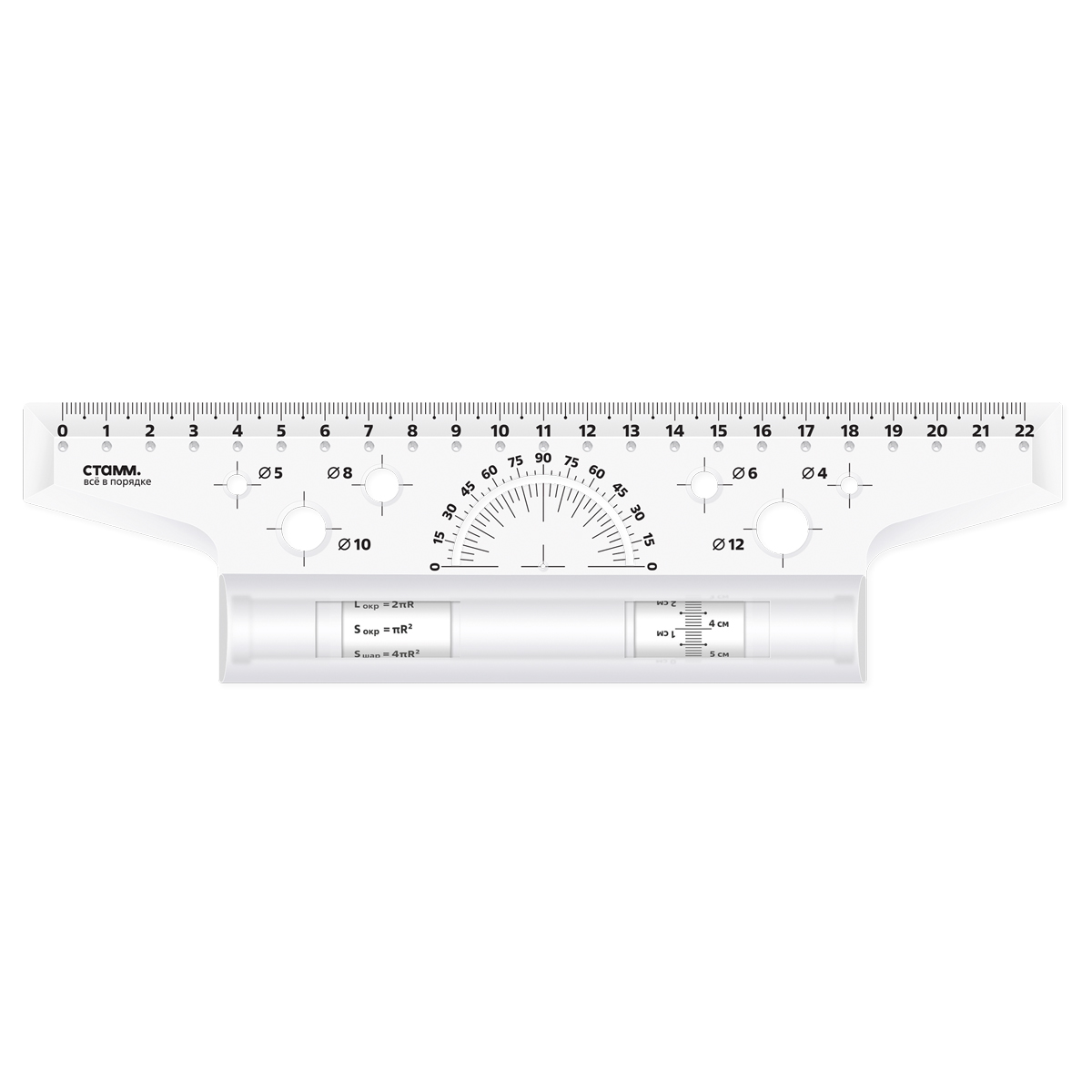 Линейка "Рейсшина", прозрачный