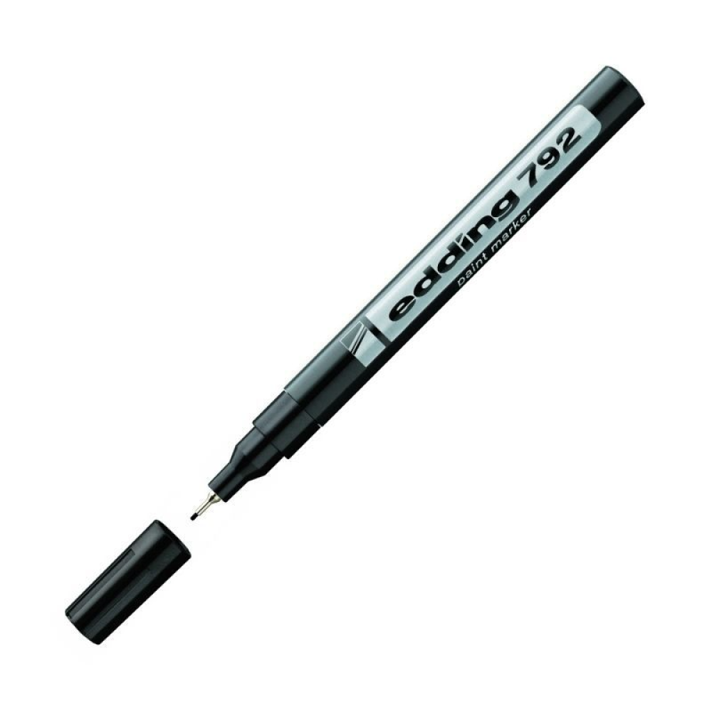 Маркер перманентный на нитрокраске Edding "792", белый - 4