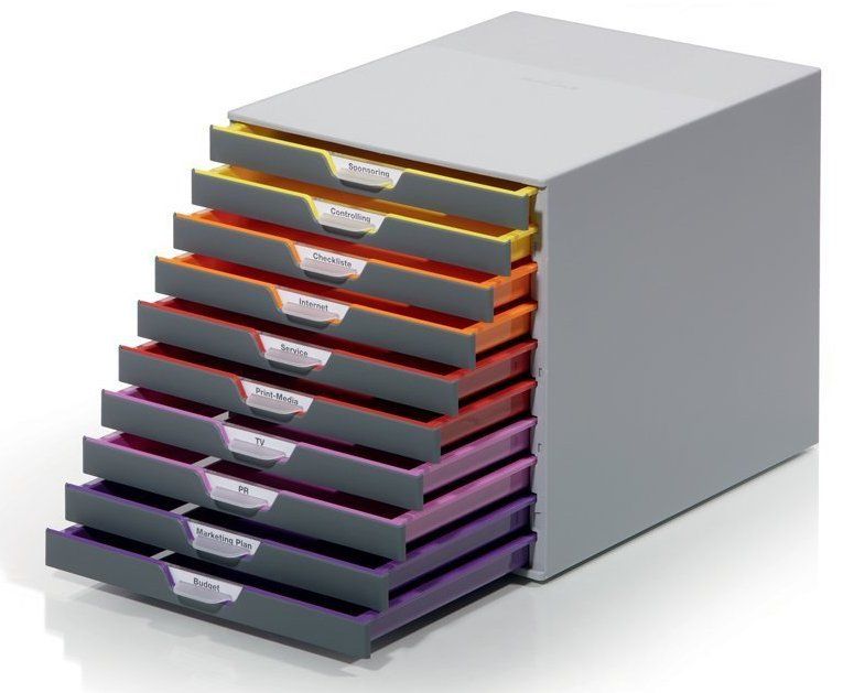 Блок из 10-ти лотков закрытый "Varicolor", 280x292x356 мм, (972507)