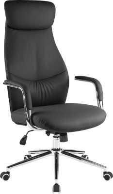 Кресло д/руководителя EVERPROF Bell экокожа, черный, крестов. хром