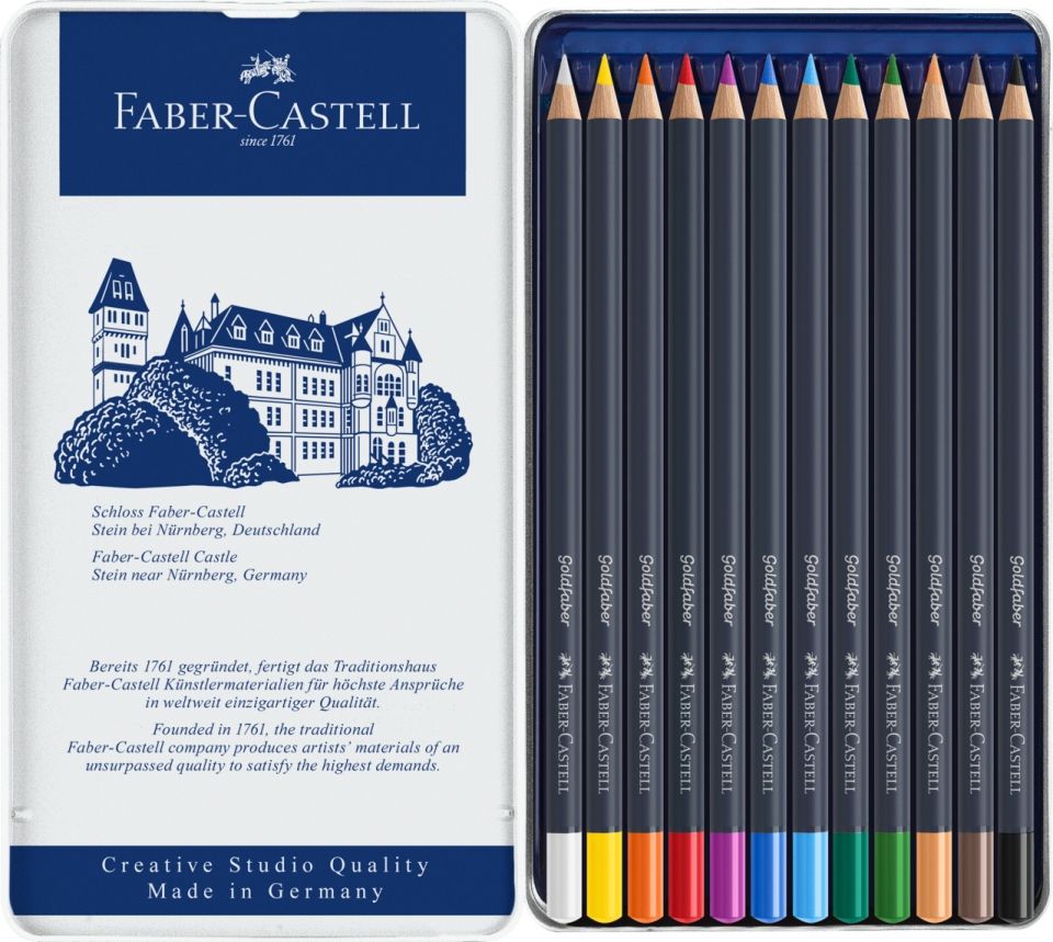 Карандаши цветные "Goldfaber", 12 шт., металлическая упаковка - 2