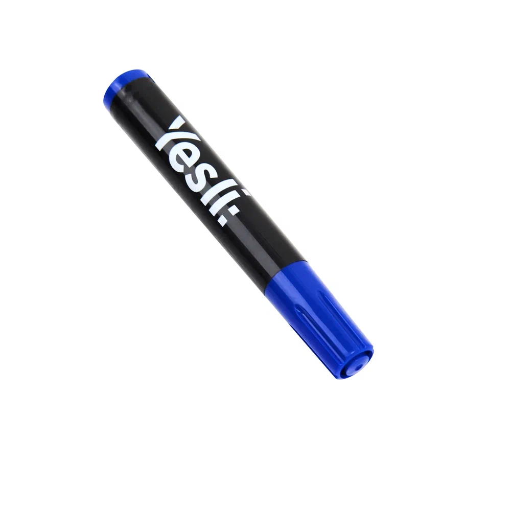 Маркер перманентный "Yesli", синий - 5