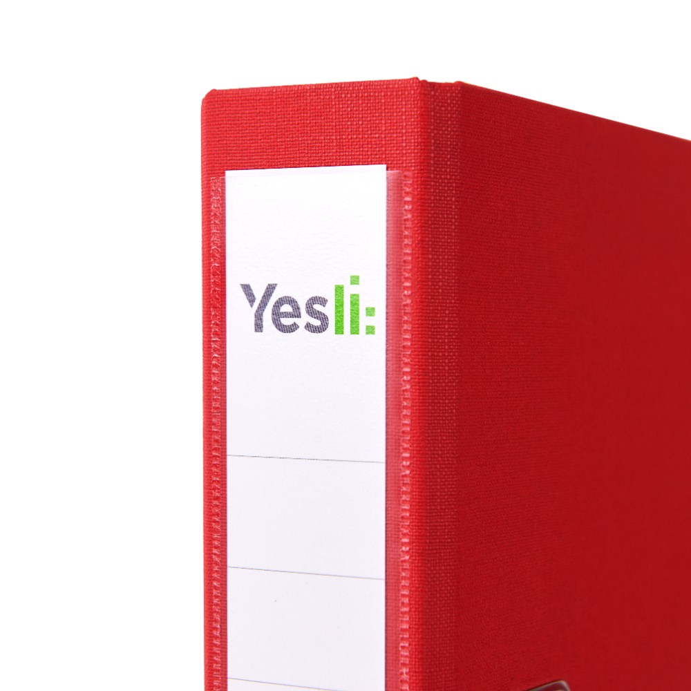 Папка-регистратор "Yesli:", А4,  50 мм, ПВХ, красный - 3
