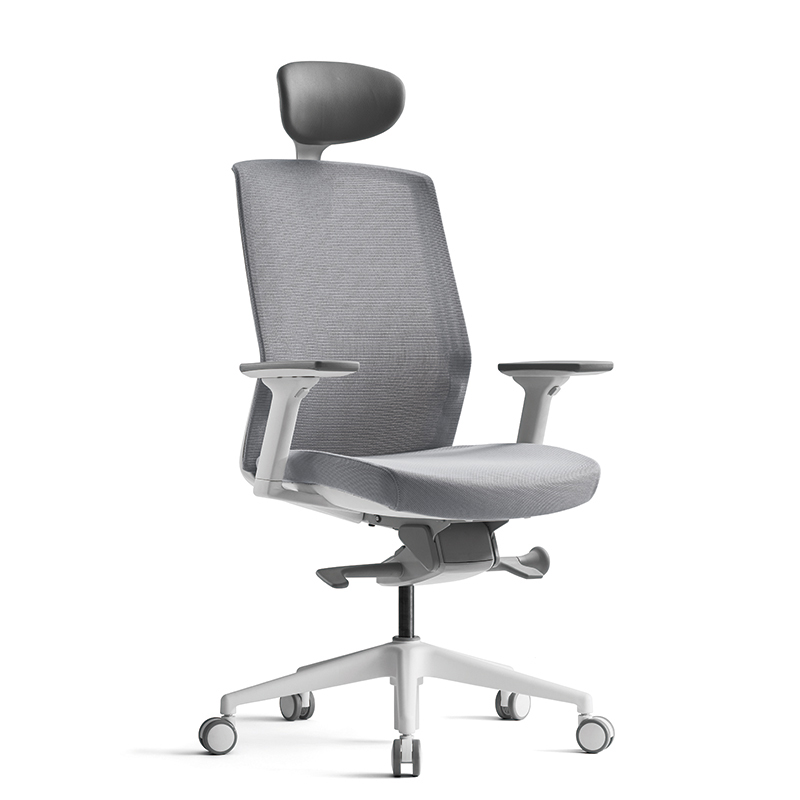 Кресло для руководителя BESTUHL "J1", сетка, ткань, пластик, серый