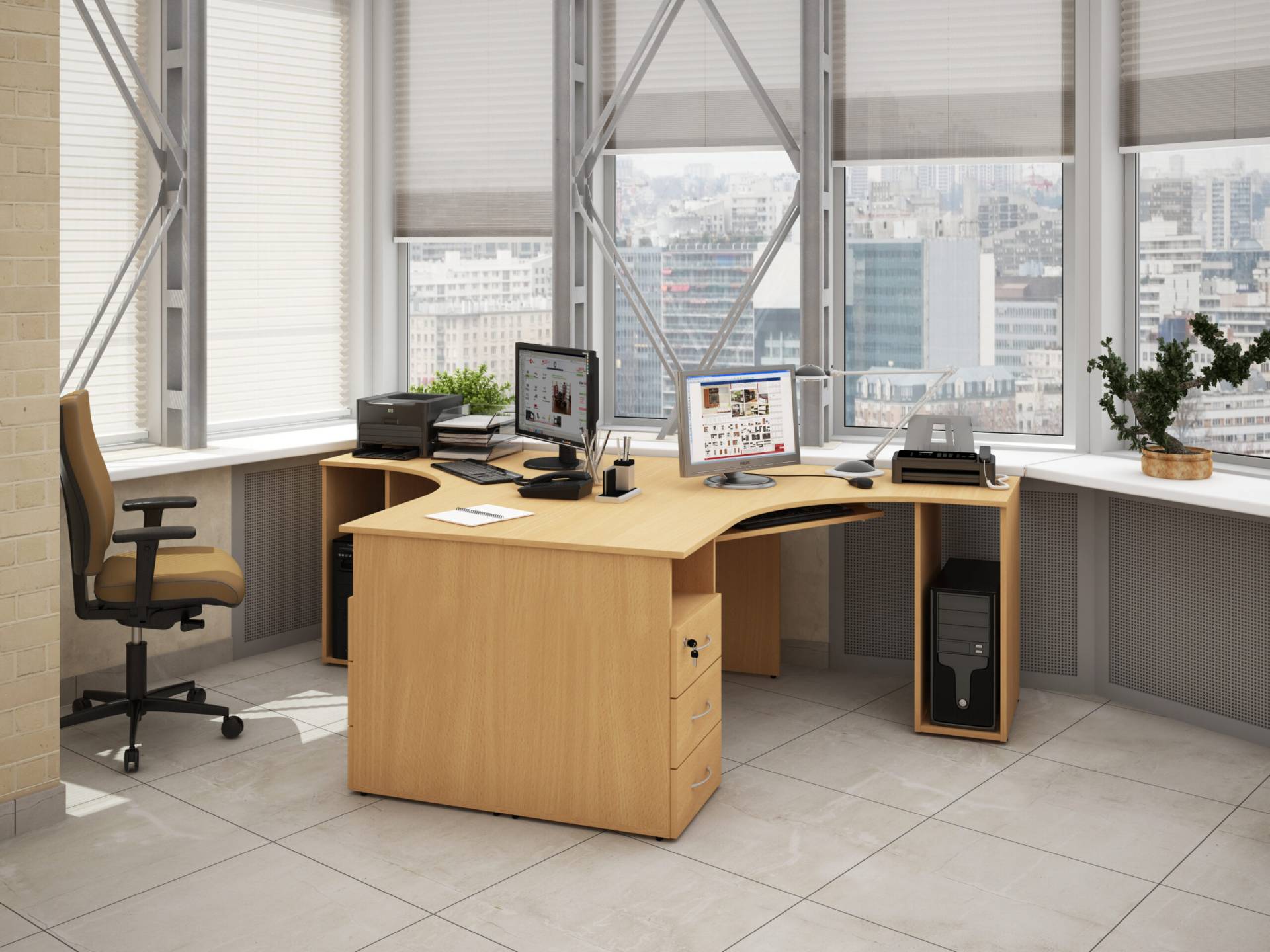 Коллекция Столица тумба С-030, 804х455х600 мм, бук - 7