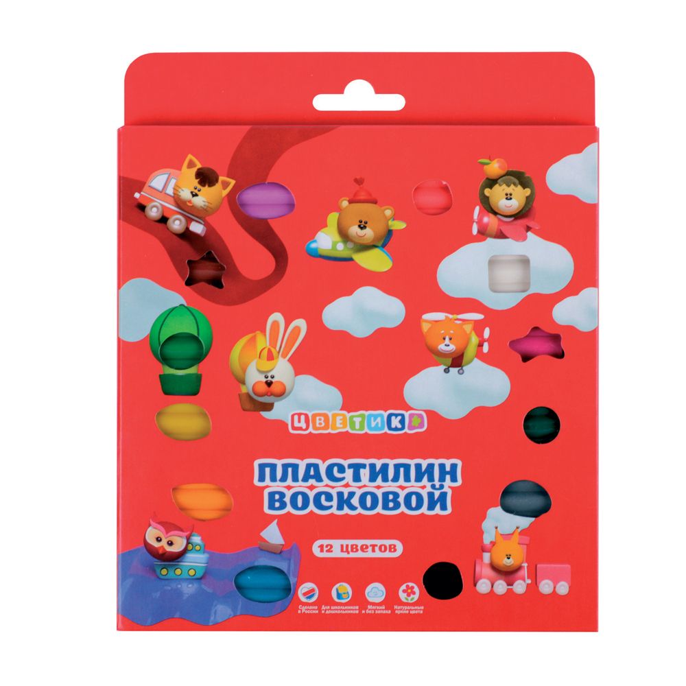 Пластилин восковой "Цветик"