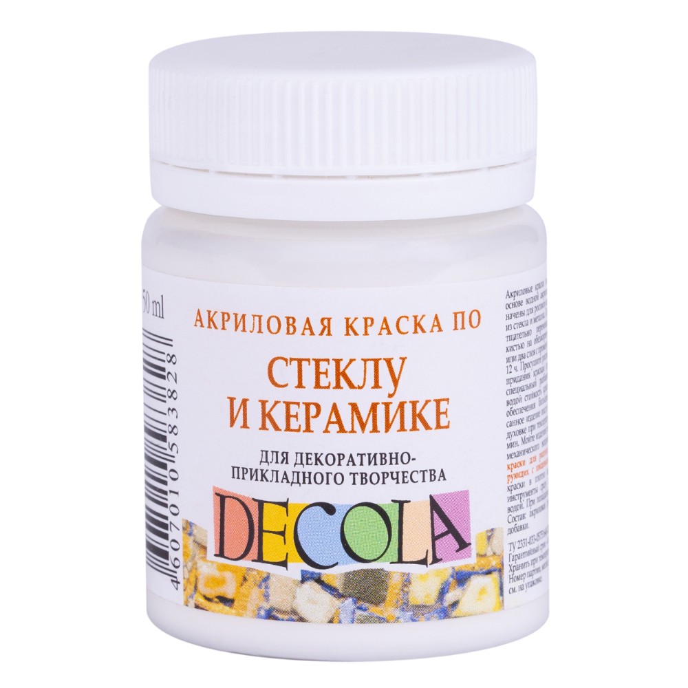 Краска акриловая по стеклу и керамике 
