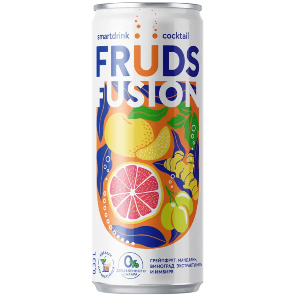 Напиток "Fruds Fusion", вкус грейпфрут-мандарин-белый виноград, 0.33 л