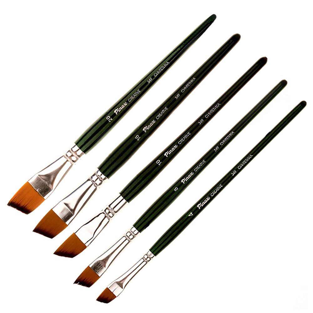 Кисть для рисования "Pinax Creative" синтетика, скошенная