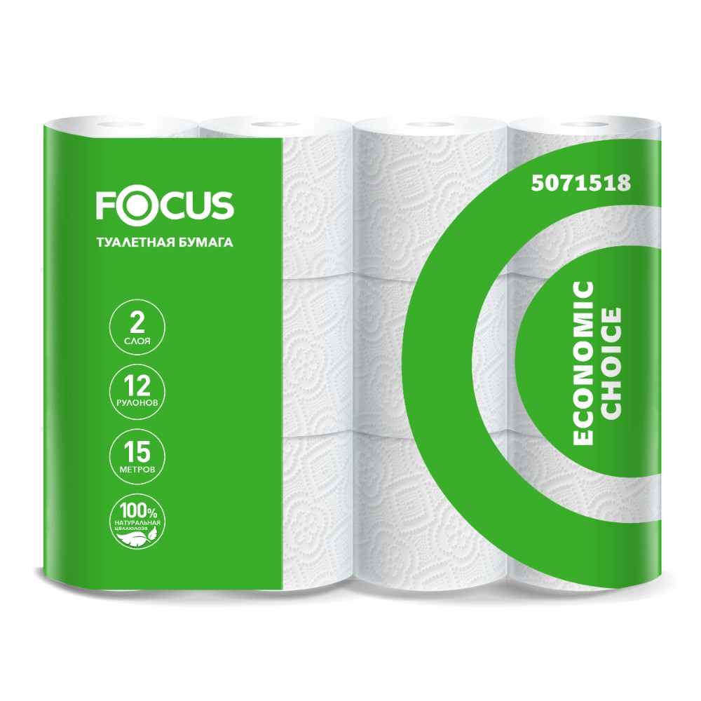 Бумага туалетная Focus Eco 15 метров