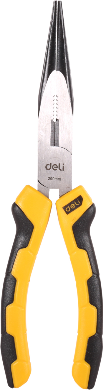 Длинногубцы Deli "EDL2108", 200 мм, желтый, черный - 3