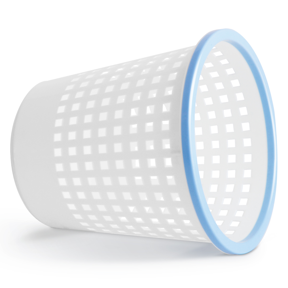 Урна для мусора "Deli", 11.5 л, пластик, белый, голубой