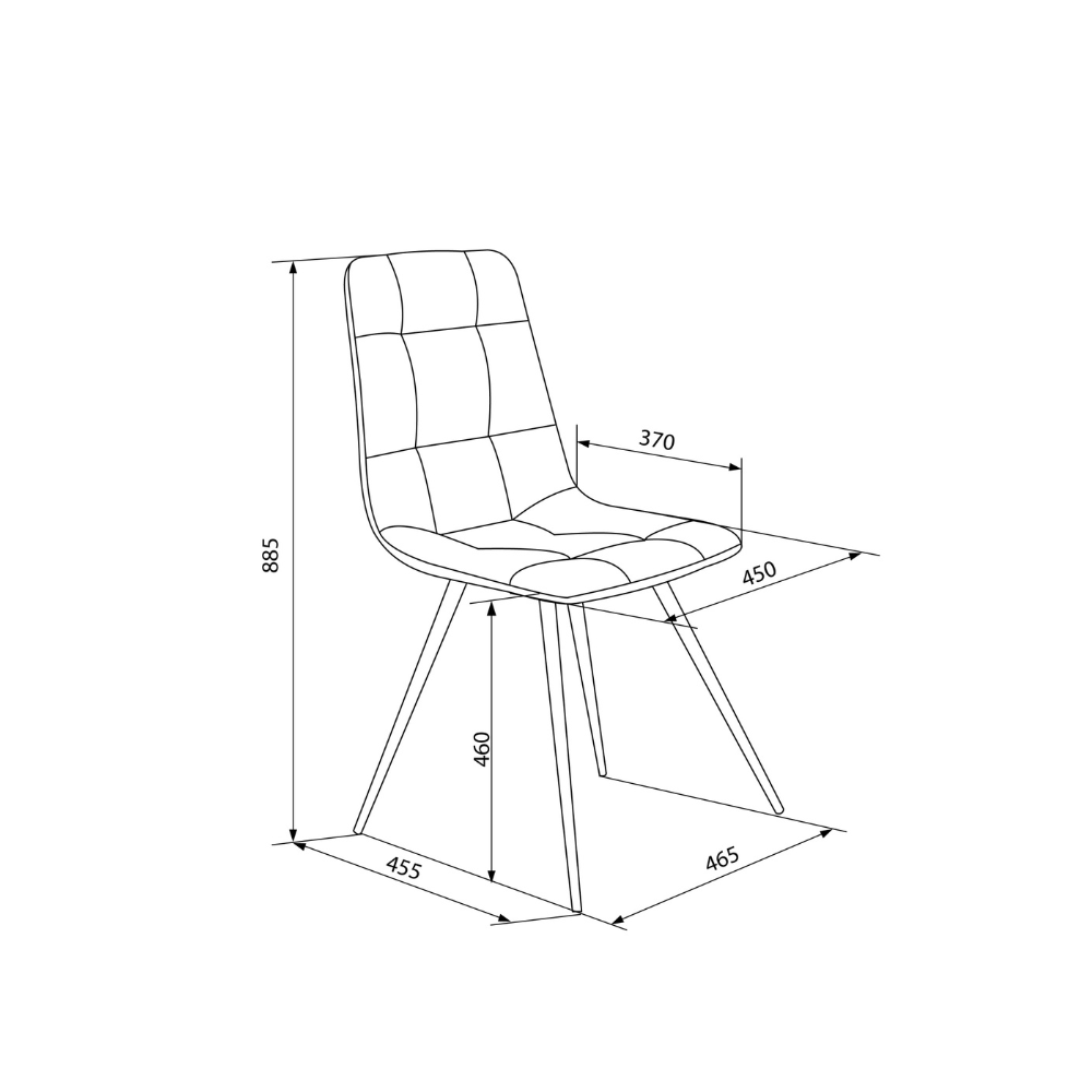 Стул Бюрократ "CH-K1_4", ткань, зеленый, металл,  комплект 4 штуки - 10