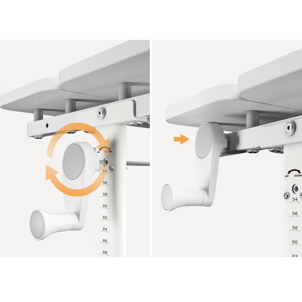 Стол Ergosmart E602 GREY, 800х600х(540-760) мм - 9