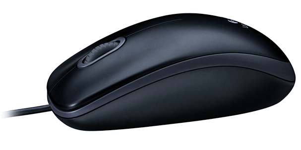 Мышь Logitech "M100", проводная, 1000  dpi, 3 кнопки, серый - 4