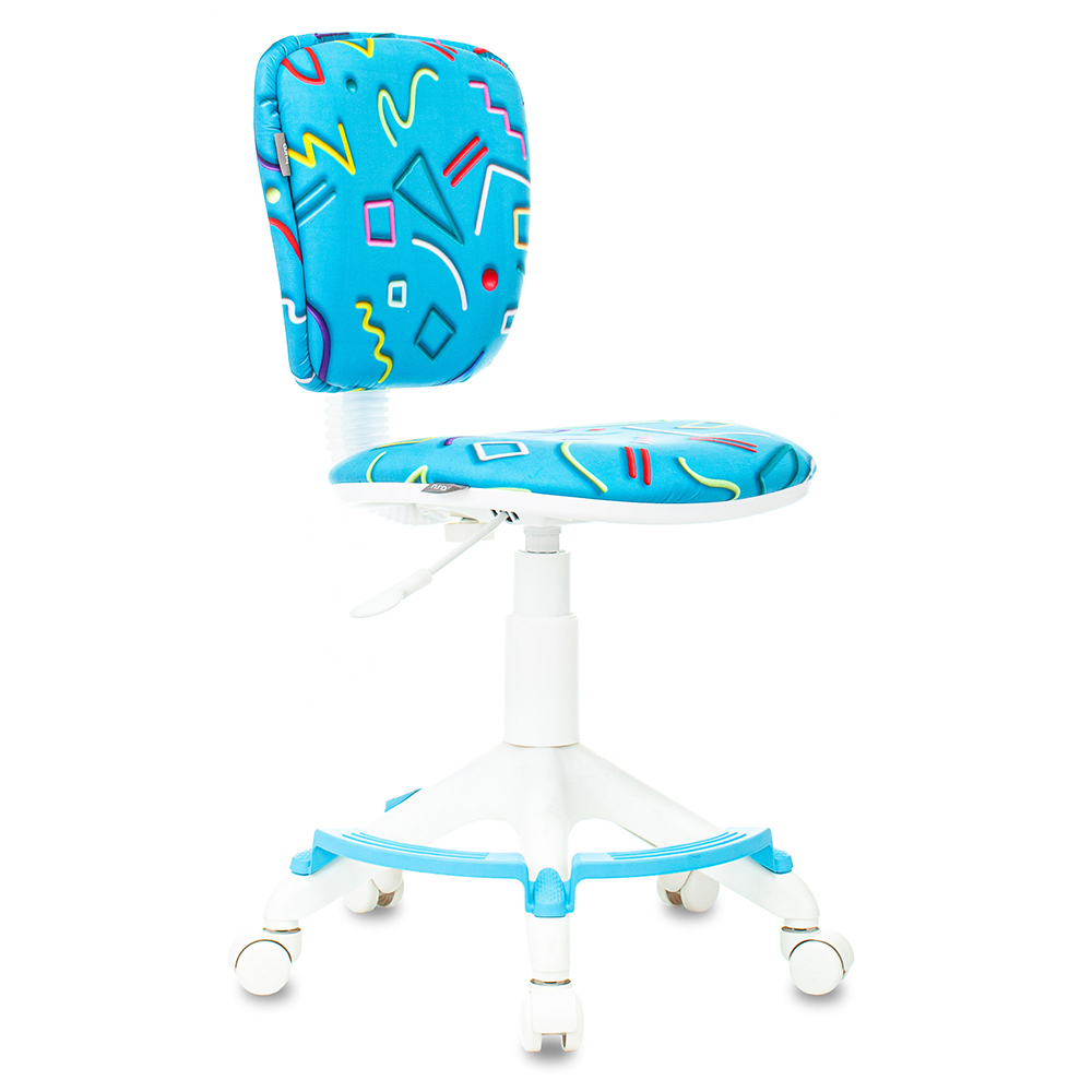 Кресло детское "Бюрократ CH-W204/F", ткань, пластик, голубой Sticks 06