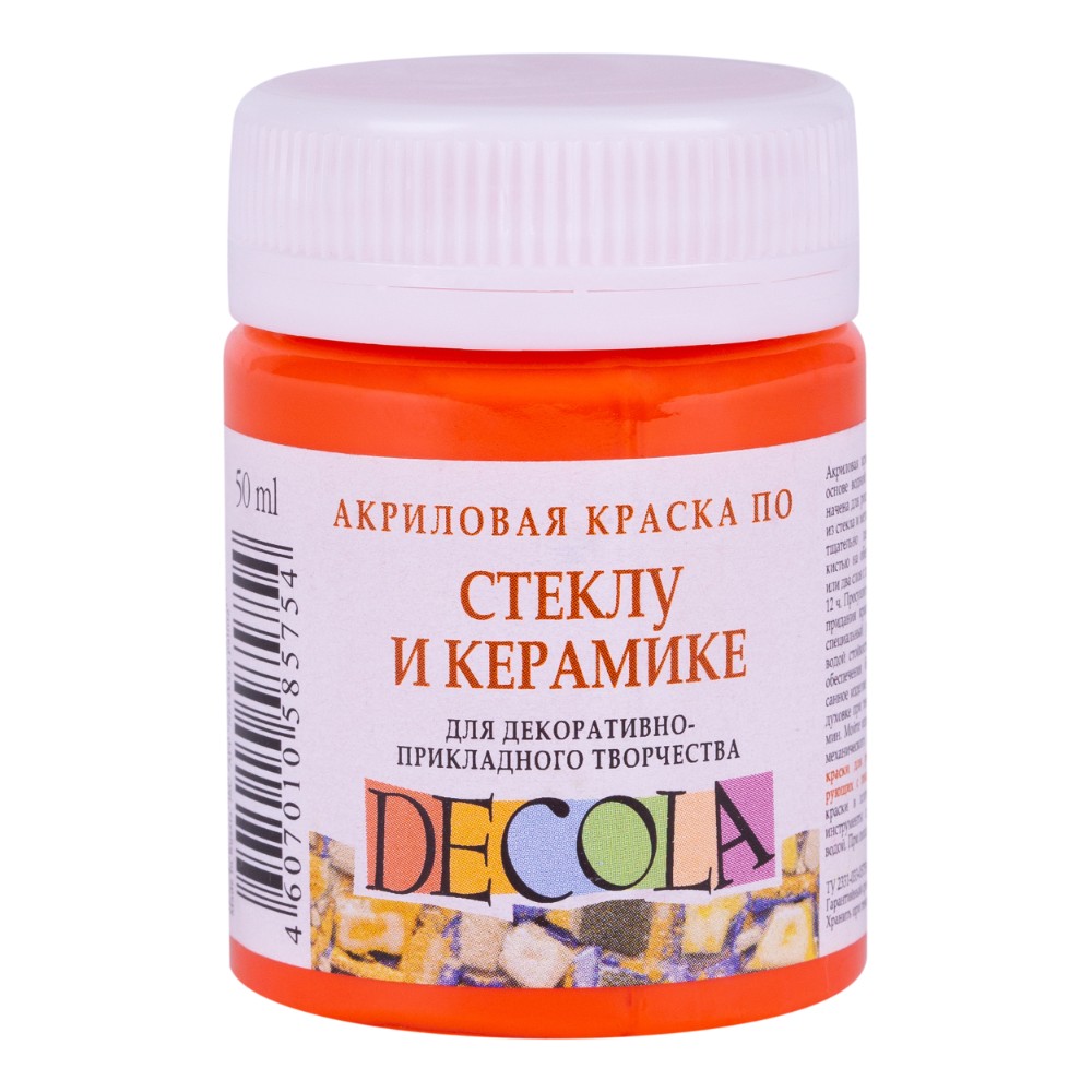Краска акриловая по стеклу и керамике 
