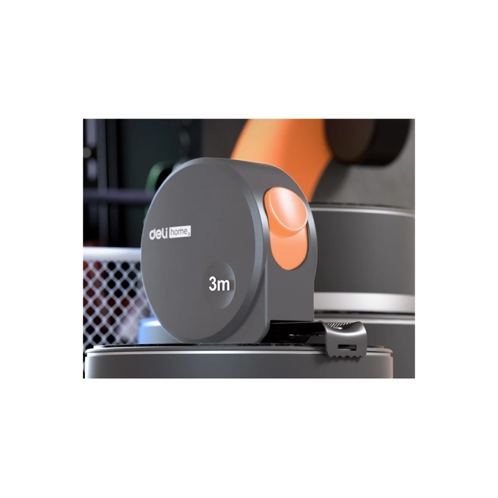Рулетка Deli HS HT8316C, 3м х 16 мм, Soft Touch, оранжевый